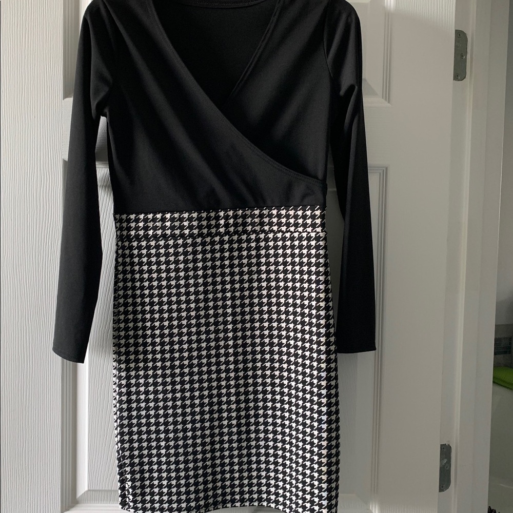 Black with checkered bottom unbranded dress